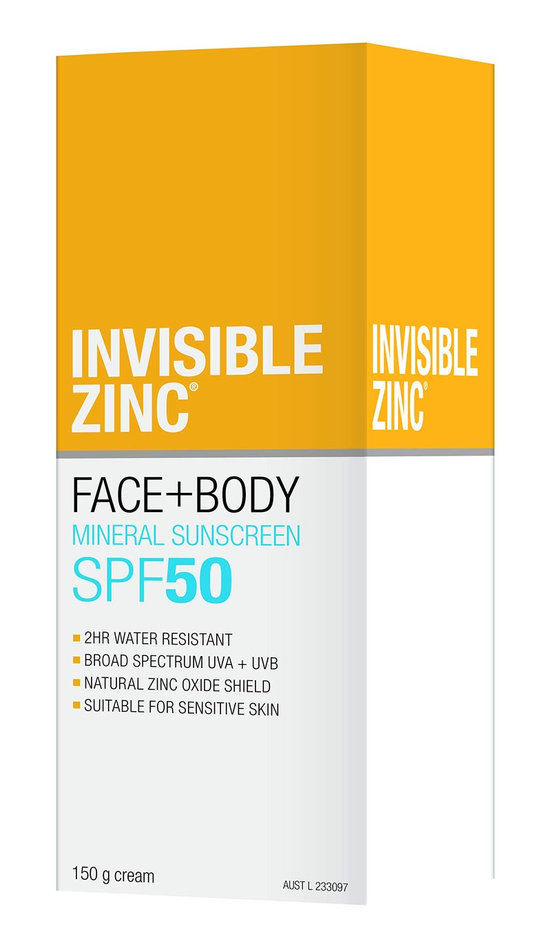 Invisible Zinc - Face + Body SunscreenSPF 50 UVA â€“ UVB (150g/5.29oz)
